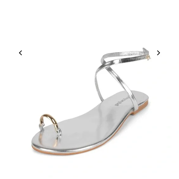 Jeffrey Campbell Atlantica silver and gold sandals - Picture 1 of 1